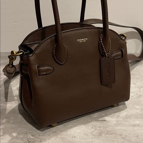 Coach Dark Brown Leather Satchel - Picture 14 of 14